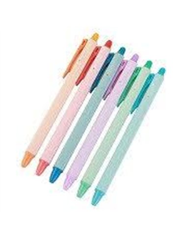 Stylo Effaçable set 6 couleurs - itotal