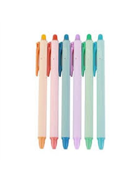 Stylo Effaçable set 6 couleurs - itotal