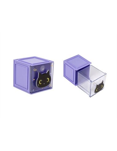 Organisateur de bureau cube chat noir - itotal