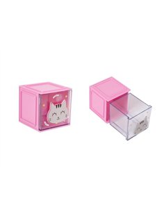 Organisateur de bureau cube chat gris - itotal