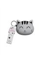 Porte-clés avec Porte-monnaie en Silicone Chat Gris - itotal