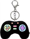 Porte-clés plush manette de jeux vidéo noire - itotal