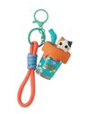 Porte-clés bubble tea chat orange - itotal