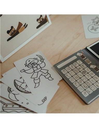 REFIL KIDYDRAW-MINI dessins "animaux autour du monde" et "oceans et pirates" - kidywolf
