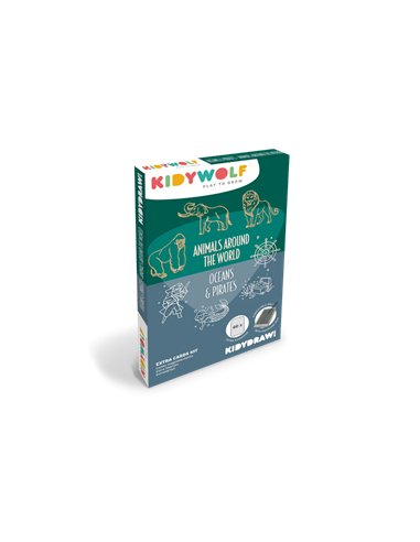 REFIL KIDYDRAW-MINI dessins "animaux autour du monde" et "oceans et pirates" - kidywolf
