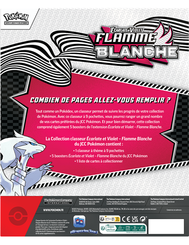 Pokémon EV10.5 : Portfolio(A4) + 5 boosters Flamme Blanche