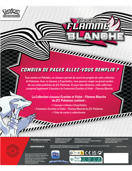 Pokémon EV10.5 : Portfolio(A4) + 5 boosters Flamme Blanche