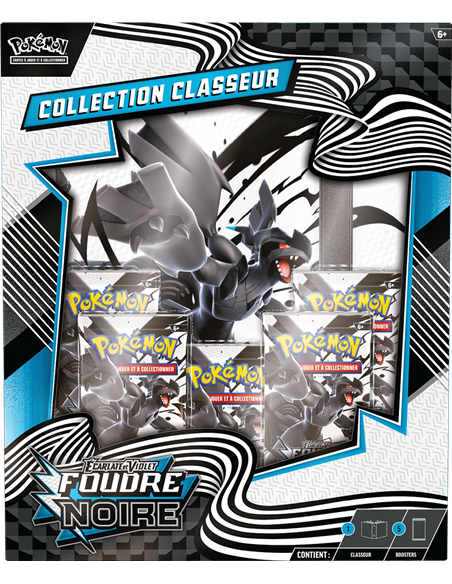 Pokémon EV10.5 : Portfolio(A4) + 5 boosters Foudre Noire