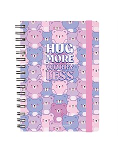 CAHIER LIGNÉ À SPIRALE - SPIRAL NOTEBOOK - MAXI - TEDDY BEAR - legami