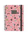 CAHIER LIGNÉ À SPIRALE - SPIRAL NOTEBOOK - MAXI - SUSHI CAT - legami