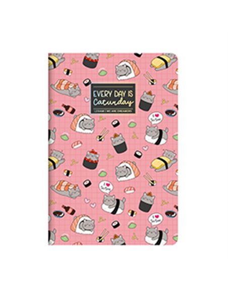 CAHIER LIGNE - QUADERNO - MEDIUM - SUSHI CAT - legami