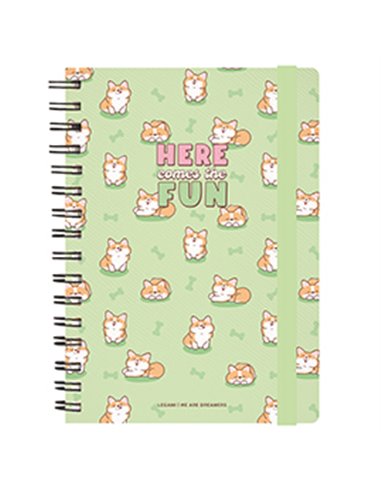 CAHIER LIGNÉ À SPIRALE - CAHIER LIGNÉ À SPIRALE - CORGI - legami