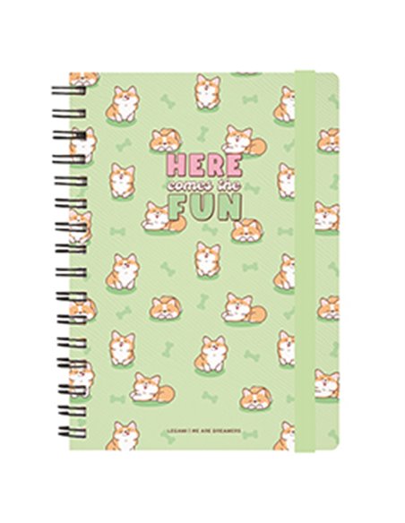 CAHIER LIGNÉ À SPIRALE - CAHIER LIGNÉ À SPIRALE - CORGI - legami