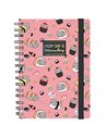 CAHIER LIGNÉ À SPIRALE - SPIRAL NOTEBOOK - LARGE - SUSHI CAT - legami