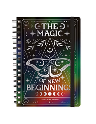 CAHIER LIGNÉ À SPIRALE - SPIRAL NOTEBOOK - LARGE - MOTH - legami