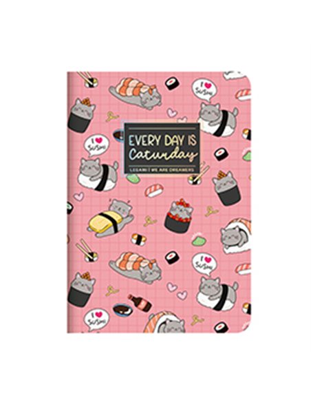 CAHIER LIGNE - QUADERNO - SMALL - SUSHI CAT - legami