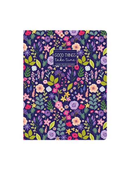 CAHIER LIGNE - QUADERNO LARGE - FLOWERS - legami