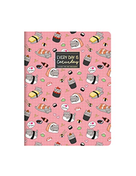 CAHIER LIGNE - QUADERNO - LARGE - SUSHI CAT - legami