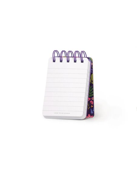 BLOC-NOTES LIGNÉ À SPIRALE - SPIRAL NOTEPAD - MINI - FLOWERS - legami