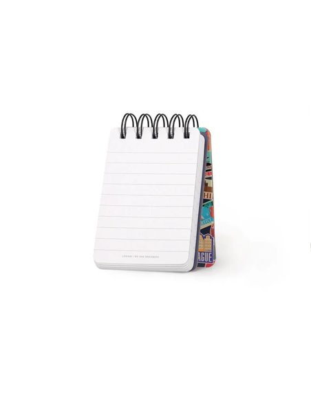 BLOC-NOTES LIGNÉ À SPIRALE - SPIRAL NOTEPAD - MINI - TRAVEL STICKERS - legami