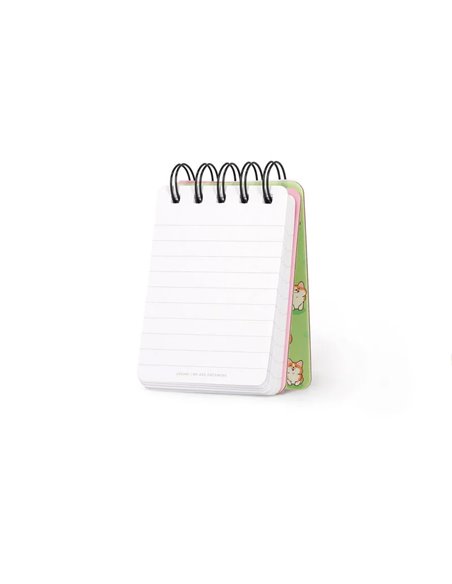 BLOC-NOTES LIGNÉ À SPIRALE - SPIRAL NOTEPAD - MINI - CORGI - legami
