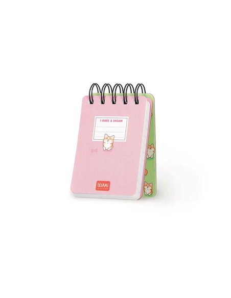 BLOC-NOTES LIGNÉ À SPIRALE - SPIRAL NOTEPAD - MINI - CORGI - legami