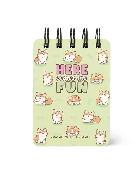 BLOC-NOTES LIGNÉ À SPIRALE - SPIRAL NOTEPAD - MINI - CORGI - legami