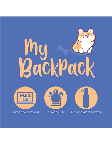 SAC À DOS - MY BACKPACK - CORGI - legami