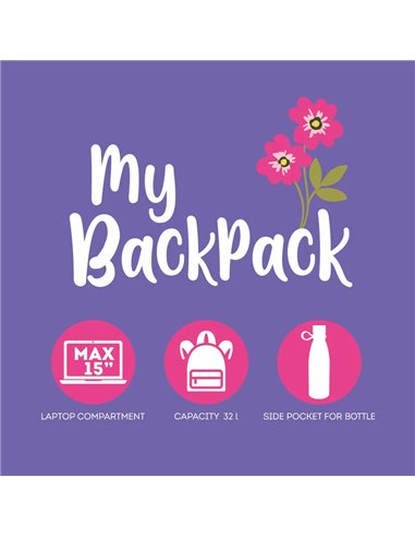 SAC À DOS - MY BACKPACK - FLOWERS - legami