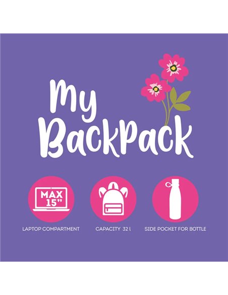 SAC À DOS - MY BACKPACK - FLOWERS - legami