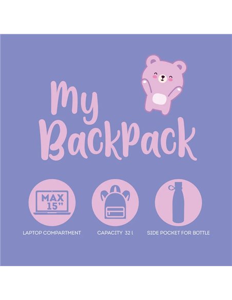 SAC À DOS - MY BACKPACK - TEDDY BEAR - legami