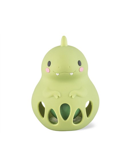 SILICONE RATTLE DINO - tiger tribe