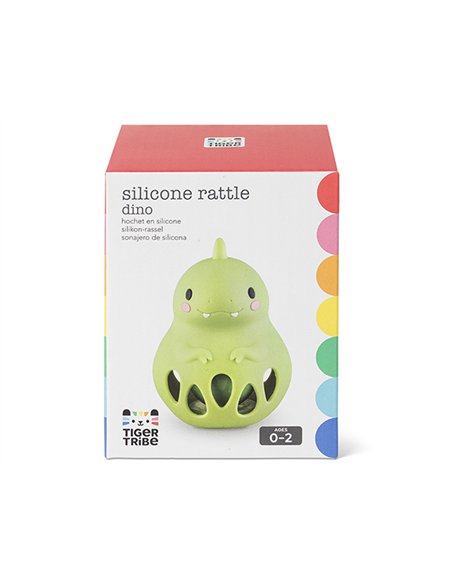 SILICONE RATTLE DINO - tiger tribe