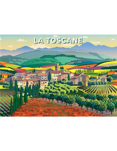 PUZZLE 1000 pièces - Paysage de Toscane - sentosphère