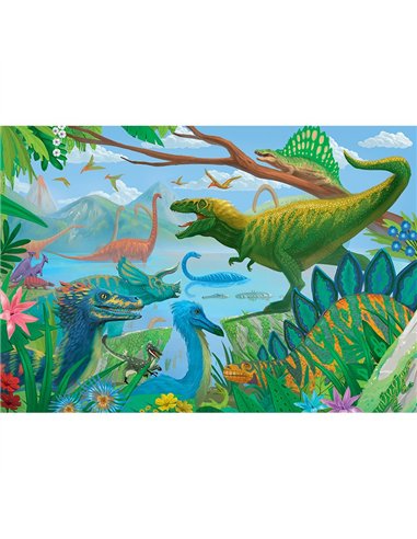 PUZZLE 200 pièces Le Paradis des Dinosaures - sentosphère