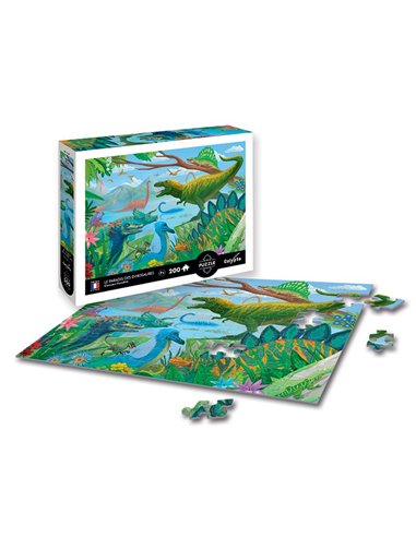 PUZZLE 200 pièces Le Paradis des Dinosaures - sentosphère