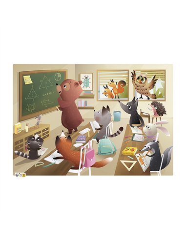 Puzzle 2 x 24 pièces - Vive l'Ecole - sentosphère