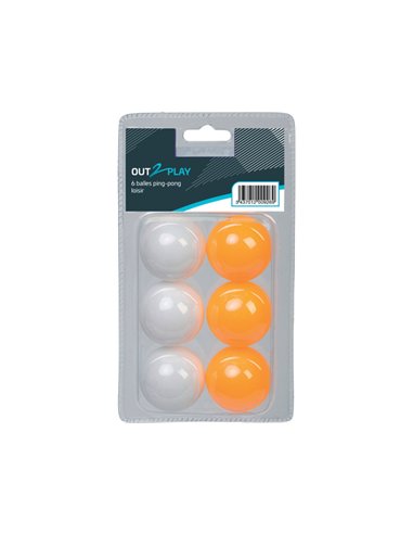 6 balles de ping pong