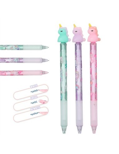 Ylvi Stylo gel effaçable avec licorne