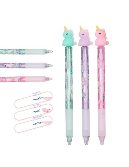Ylvi Stylo gel effaçable avec licorne