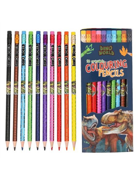 Dino World crayons de couleur effaçables