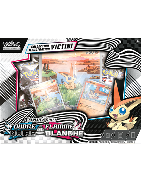 Pokémon EV10.5 : Coffret IR 4 boosters Foudre Noire&Flamme Blanche