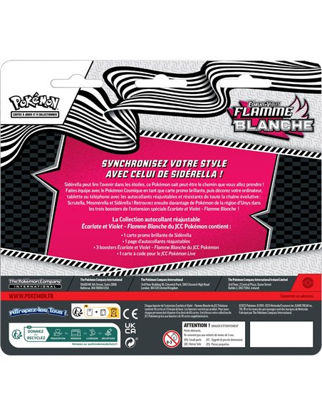 Pokémon EV10.5  - Tri-Pack 3 Boosters EV10.5 Flamme Blanche : Sidérella