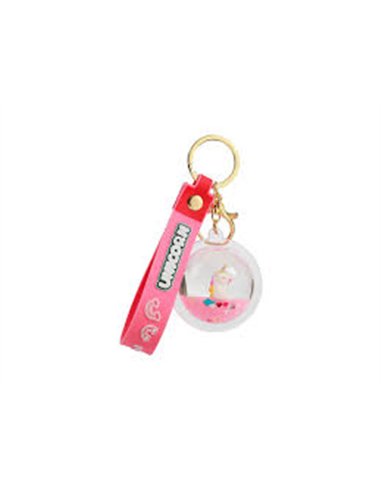 Porte-clés sphère liquide rose - itotal