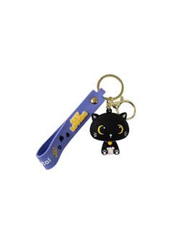 Porte-clés chat noir - itotal