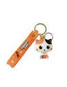 Porte-clés chat blanc et orange - itotal