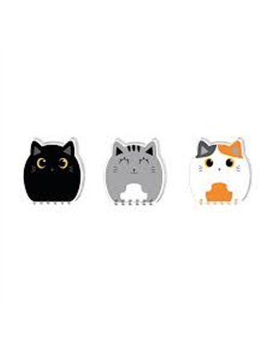 Bloc-notes chat noir ou chat gris ou chat blanc et orange - itotal