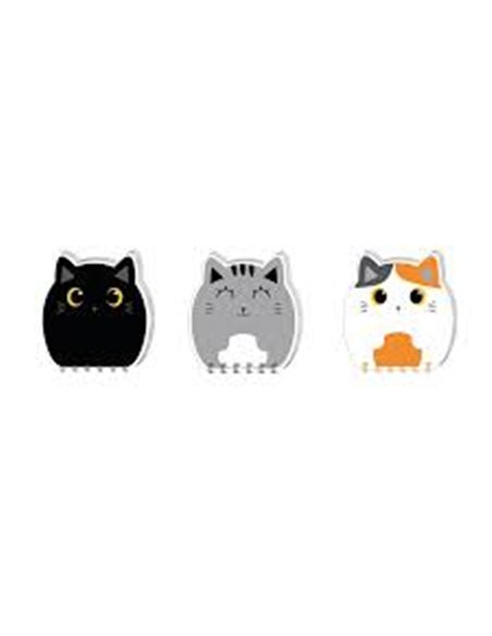Bloc-notes chat noir ou chat gris ou chat blanc et orange - itotal