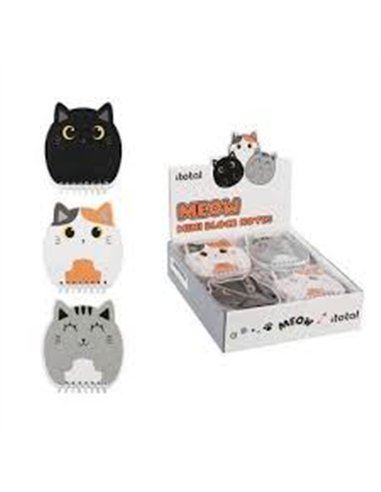 Bloc-notes chat noir ou chat gris ou chat blanc et orange - itotal