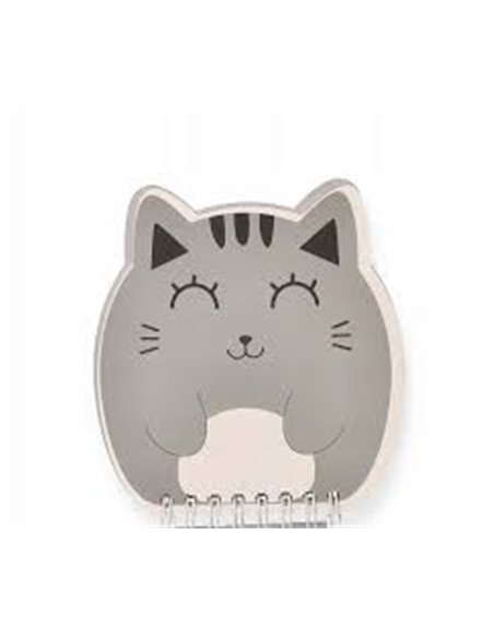 Bloc-notes chat noir ou chat gris ou chat blanc et orange - itotal